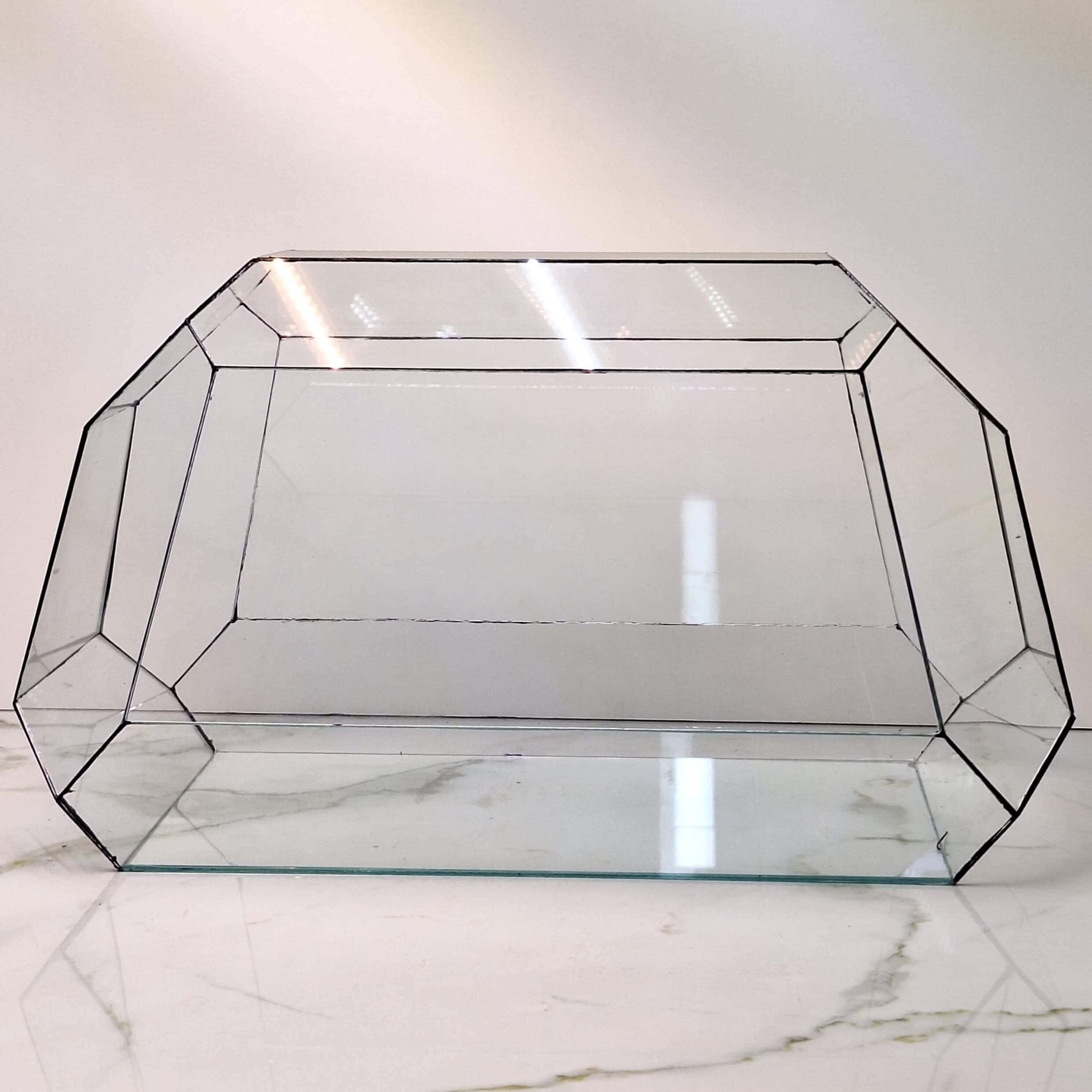 شیشه تراریوم بزرگ چند ضلعی شیشه تراریوم بزرگ چند ضلعی