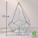 شیشه ی تراریوم مدل الماسی