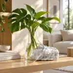 گلدان شیشه و سنگ نمک n-001