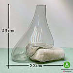 گلدان شیشه و سنگ نمک n-001