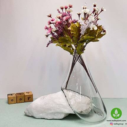 گلدان شیشه و سنگ نمک n-002