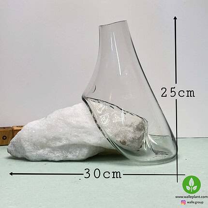 گلدان شیشه و سنگ نمک n-002