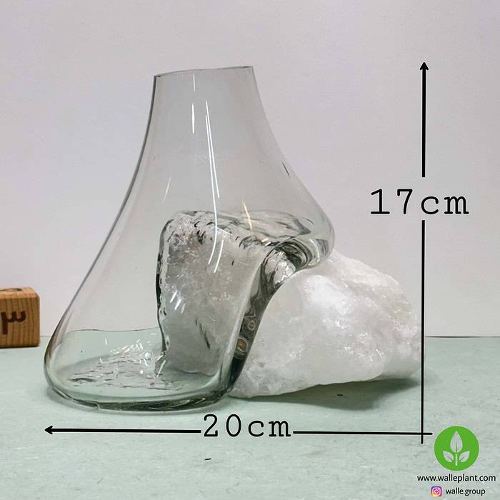 گلدان شیشه سنگ نمک n-003