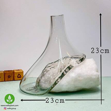 گلدان شیشه سنگ نمک n-005