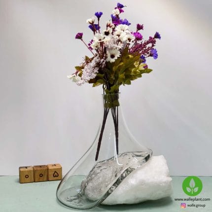 گلدان شیشه سنگ نمک n-005