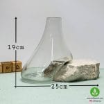 گلدان شیشه و سنگ 005