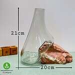گلدان شیشه و سنگ 003