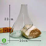 گلدان شیشه و سنگ 002