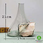 گلدان شیشه و سنگ001