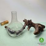 گلدان شیشه و چوب 003