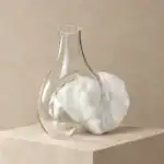 گلدان شیشه سنگ نمک n-004