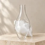 گلدان شیشه و سنگ نمک