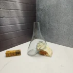 گلدان دکوری شیشه و سنگ