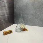 گلدان دکوری شیشه و سنگ