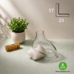 گلدان شیشه و سنگ نمک