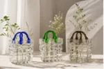 گلدان شیشه ای مدل کیف