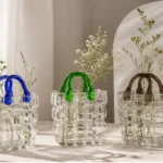 گلدان شیشه ای مدل کیف