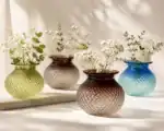 گلدان شیشه دکوری مدل کندو